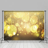Aperturee - Aperturee Golden Brown Blurred Glitter Photography Backdrop